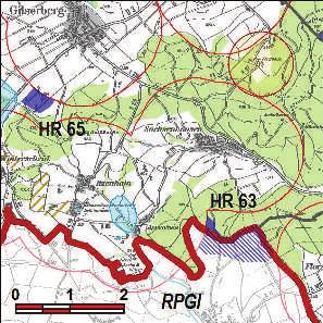 Kennung: HR 63 Flächengröße nördlich Mengsberg Gilserberg Sachsenhausen Suchraum: Vorranggebiet: 5 ha 5.75 m/s bis unter 6.