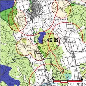 Kennung: KB 09 Kulikekopf Diemelstadt Rhoden Flächengröße Suchraum: 73 ha Vorranggebiet: 27 ha 5.75 m/s bis unter 6.