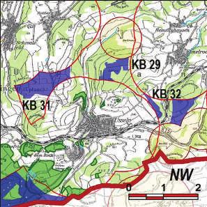 Kennung: KB 32 Mühlenberg Willingen Eimelrod Flächengröße Suchraum: 83 ha Vorranggebiet: 45 ha 5.75 m/s bis unter 6.