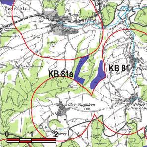 Kennung: KB 81a Holzhäuser Berg Twistetal Twiste, Oberwaroldern Flächengröße Suchraum: Vorranggebiet: 27 ha lt. Windgutachten > 5.
