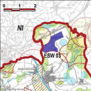 Kennung: ESW 03 Steimel Witzenhausen Berlepsch-Ellerode Flächengröße Suchraum: 52 ha Vorranggebiet: 85 ha 5.