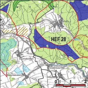Kennung: HEF 28 Waltersberg Heringen (Werra) Herfa Flächengröße Suchraum: 188 ha Vorranggebiet: 161 ha 5.75 m/s bis unter 6.