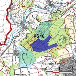 Kennung: KS 16 Heuberg Hofgeismar Hofgeismar Flächengröße Suchraum: 522 ha Vorranggebiet: 141 ha 5.75 m/s bis unter 6.