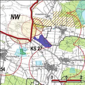 Kennung: KS 27 nordwestlich Niederlistingen Breuna; Liebenau Niederlistingen, Wettesingen; Ersen Flächengröße Suchraum: 54 ha Vorranggebiet: 50 ha 5.75 m/s bis unter 6.