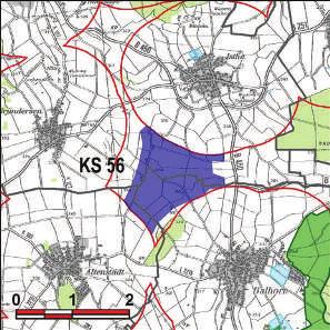 Kennung: KS 56 Istha Wolfhagen, Bad Emstal, Naumburg Istha, Balhorn, Altenstädt Flächengröße Suchraum: Vorranggebiet: 182 ha < 5.