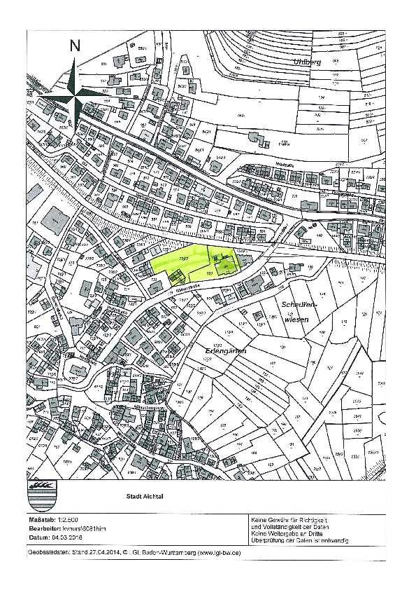 2 Untersuchungsgebiet Die Stadt Aichtal beabsichtigt mit dem Bebauungsplan Häfnerstraße eine Neugestaltung im Bereich der Häfnerstraße im Ortsteil Neuenhaus.