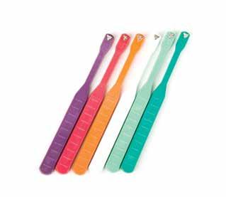 ZUBEHÖR / ACCESSORIES Bänder für Zahnspangenboxen Bands for Retainer Cases Farben Colors orange B-1 dunkelblau / dark-blue B-6 pink B-2 gelb /