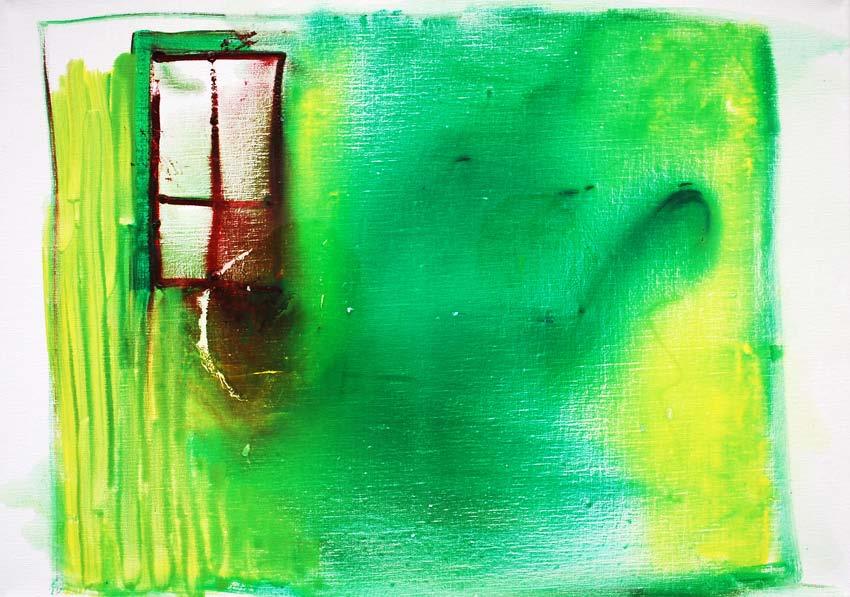 Wall with Window Painting Oil on canvas 50 x