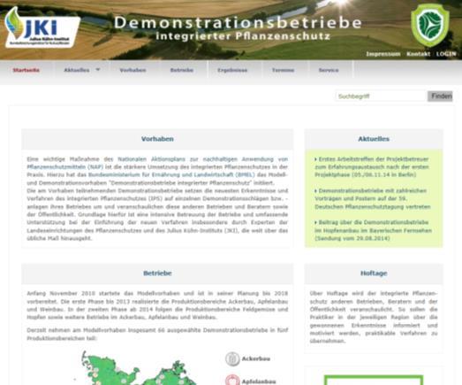 aktuelle Infos & Öffentlichkeitsarbeit Homepage aller Demo-Betriebe: