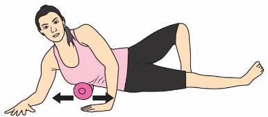 Übung 7 - SEITLICHER RUMPF UND LATISSIMUS Lege dich seitlich mit deinem Oberkörper auf die BODYROLL.