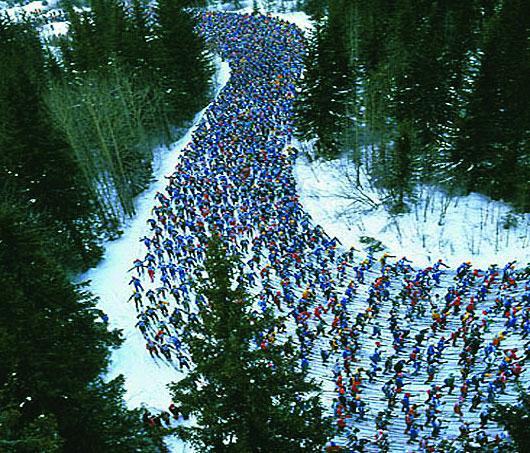Der Vasaloppet gilt durch seine 90 Kilometer lange Strecke, die in klassischer Technik zu bewältigen ist und quer durch die mittelschwedische Region Dalarna verläuft, als das härteste und längste