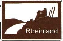 Rheinland - Touristische Unterrichtungstafel Zeichen 90 Die Zeichen