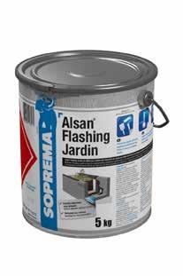 ALSAN FLÜSSIGKUNSTSTOFFE l Produktsteckbriefe ALSAN FLASHING Flashing Jardin JARDIN Produktbeschreibung: ALSAN FLASHING JARDIN ist ein einkomponentiges, UV- und alkalibeständiges, wurtelfestes,