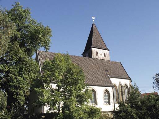 387 303. Eschach, evangelische Kirche bisch Gmünd kam. Aus dem Ortsteil Holzhausen stammt der Rottenburger Bischof Josef Lipp (1795 1861).