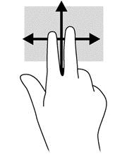 Zwei-Finger-Pinch-Zoom Mit dem Zwei-Finger-Pinch-Zoom können Sie die Anzeige eines Bildes oder Textes vergrößern oder verkleinern.