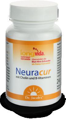 VITALSTOFFE Neuracur Für Gehirn und geistige Leistung ümit ü Curcumin, das die Blut-Hirn- Schranke überwindet ü65-mal ü höhere Bioverfügbarkeit als herkömmliches Curcumin ü ü Mit Vitaminen für