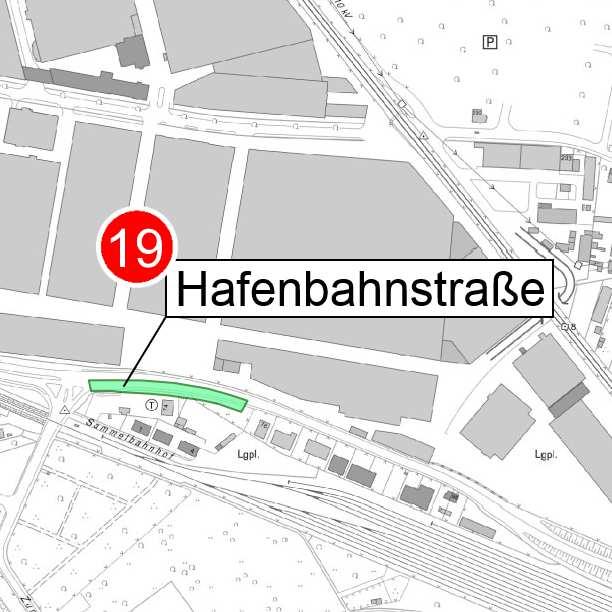 19 Rahmenvertrag Straßen / Hafenbahnstraße höhe Total Tankstelle Einseitige