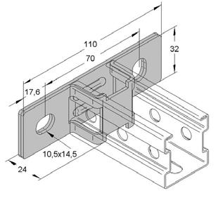 Typ 23118 Universalwinkel Set 25 Halter Stex 35/35 Für Decken- und Bodenontagen,