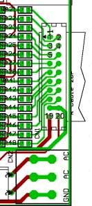 Die Polung der beiden AC-Anschlüsse ist beliebig. Bei Speisung mit Gleichspannung ist die Masse mit Pin 1, CN2 zu verbinden. Es braucht dann nur einer der Eingangspins 2 oder 3 benutzt zu werden.