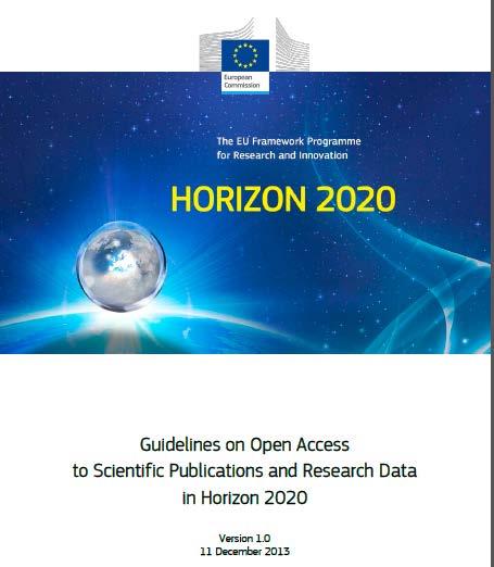 Open Access: Nachlesen.. Fact sheet: Open Access in Horizon 2020 : https://ec.europa.eu/programmes/horizon2020/sites/horizon2020/fil es/factsheet_open_access.