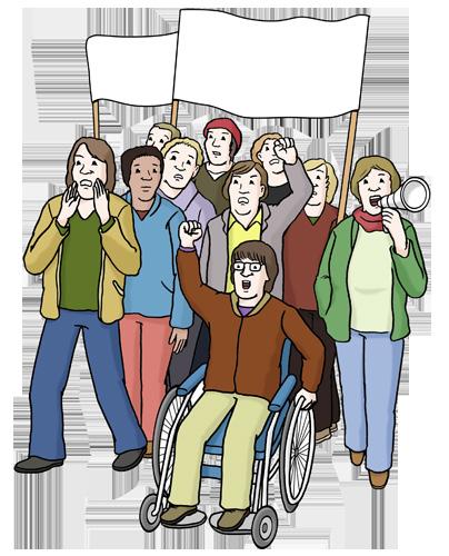 Wer arbeitet mit beim Teilhabe-Plan? Menschen mit Behinderung arbeiten mit Es gibt es einen berühmten Satz von Menschen mit Behinderungen. Der Satz heißt: Nichts über uns ohne uns.