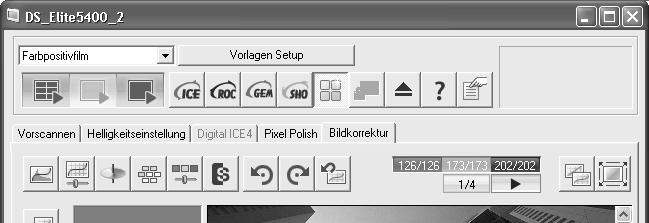 Grundlagen der Bildbearbeitung Das Hauptfenster und die Bildkorrektur-Registerkarte Dieses Kapitel enthält Informationen über grundlegende Bildkorrekturfunktionen.