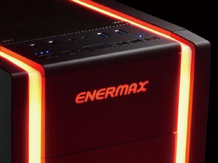aus Acyl oder Mesh SABERAY, ein High-End-Gaming-Gehäuse, verwendet die ENERMAX LED LIGHTING-Technologie, um eine