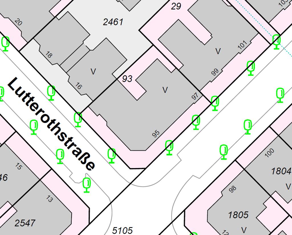 Lageplan und Auszug aus Flurkarte Basis der Darstellung: Auszug aus der Stadtkarte Vervielfältigt mit