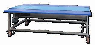 Table dimensions, table materials as well as conveyor belts are customised