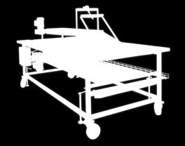 000 mm Flour collecting tray underneath the table Mobile frame on lockable