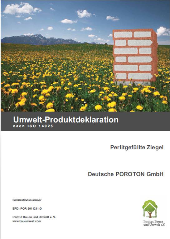 Nachhaltigkeitsberichte als neue Kommunikationsform CSR-Bericht Poroton-Gruppe EPDs