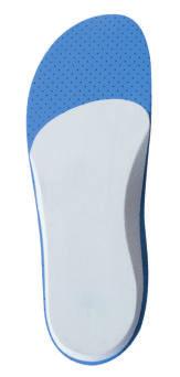 Weichpolstereinlage aus EVA EVA weiß 50 Shore Thermoplastischer Zwischenträger, Pelotte Decksohle EVA blau, perforiert 35 Shore Art.-Nr.