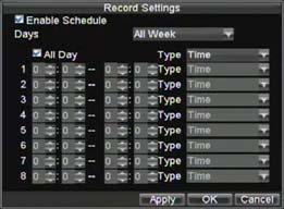 Edit Schedule Settings Click the OK button. This will take you back to the Schedule tab.