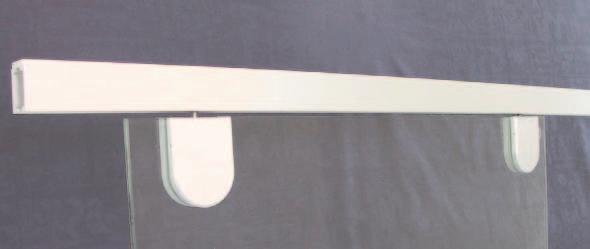 Ansicht Flügel VARIANT 120: Laufschiene kann deckenbündig eingebaut werden, sofern Einführung der Tandemrollen gewährleistet