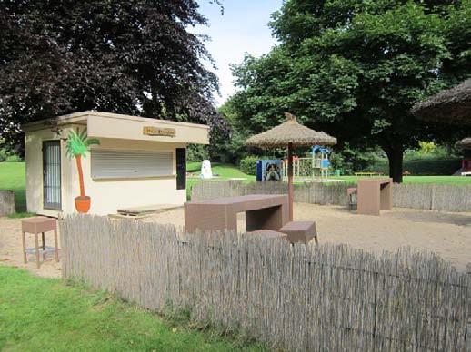 Cocktailbar / Strandbar im Freibad Ausgeprägte Verweilatmosphäre im Stile einer Lounge Direkt in den Freibadbereich eingebunden Verkaufspunkt zur Entzerrung der Boom-Nachfrage an meteorologisch sehr