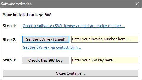 Step 2: Activate your software license Pre-condition: You have already received the activation key via Email.