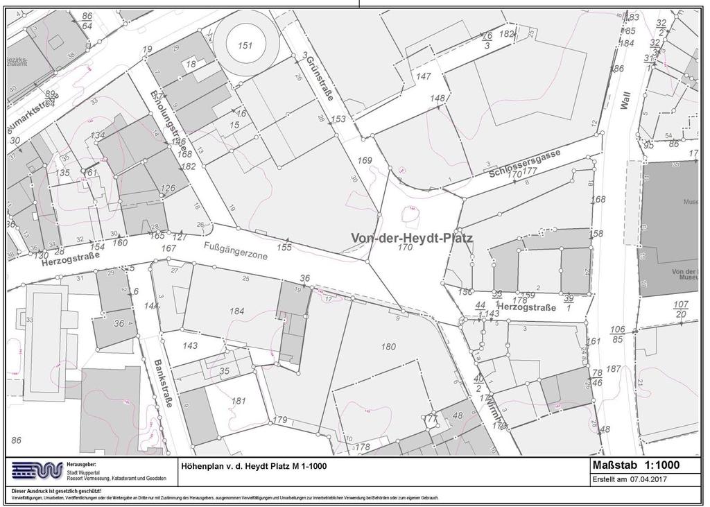 30 von 45 B. 2. 3 Topographie Der Von-der-Heydt-Platz weißt keine nennenswerte Topografie auf.
