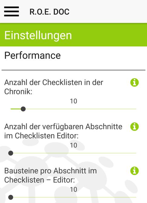 App auf Ihre Bedürfnisse anzupassen.