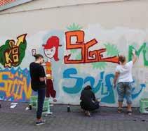 Graffiti und Streetart Programm 2015 Statistik Inhaltlicher Input zur Historie von Graffiti und Streetart Vorstellung von weiblichen Sprüherinnen und ihren Arbeiten Auseinandersetzung mit männlicher