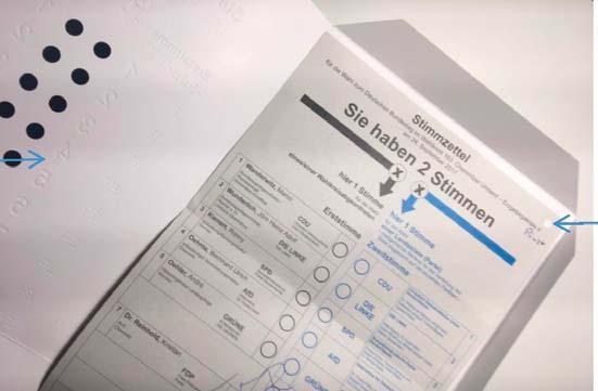 Warum hat mein Stimmzettel oben rechts ein Loch? Bei der Bundestagswahl am 24.
