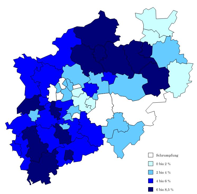 Modellrechnung Wohnungsneubaunachfrage Wohnungsneubaunachfrage bis 2020 aufgrund der demografischen Entwicklung und der