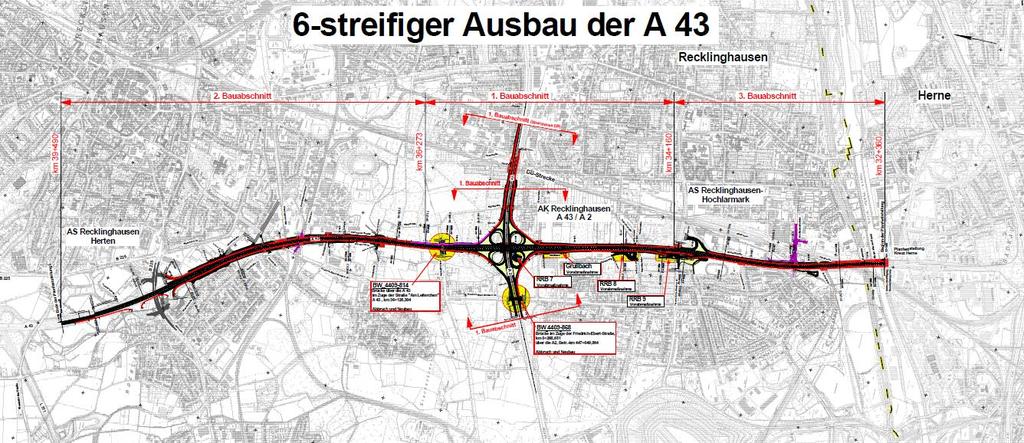 A43: Ausbauabschnitt 1 - Recklinghausen 9 A 43: