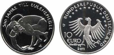 2011 A (K/N)...prfr 12,- 3066 561 10 EURO 2011 A (Silber)...PP Orig.