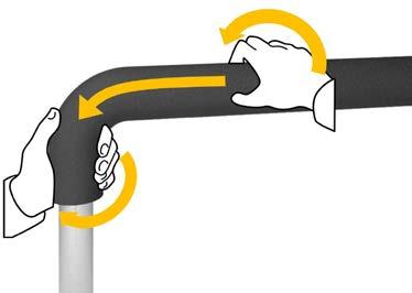 DÄMMEN MIT INSUL - TUBE Dämmung durch Überschieben von INSUL - TUBE Besteht die Möglichkeit, die Rohrleitungen bereits vor der Installation zu isolieren, so ist dies generell durch einfaches