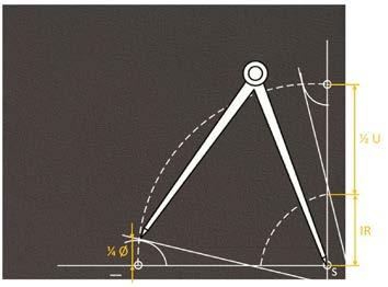 Anschließend zunächst auf eine entsprechende INSUL ROLL (XT) in Breite der Dämmschichtdicke (dd) eine horizontale und vertikale Linie zeichnen.