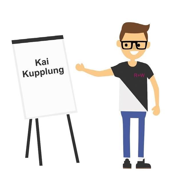 Neues von R+W Kennen Sie schon Kai Kupplung? Erklärvideoreihe auf dem R+W-YouTube-Kanal gestartet Dürfen wir vorstellen? Unser neuer Mitarbeiter Kai Kupplung.