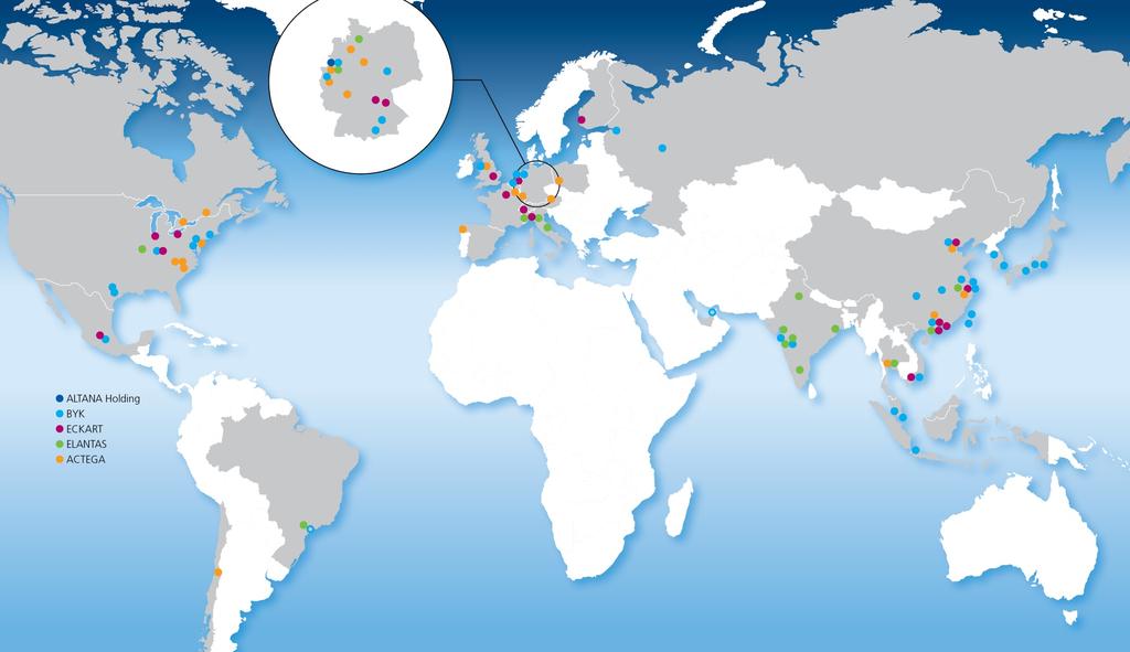 Starke Präsenz in Wachstumsregionen Ausgewogenes geografisches Profil Weltweit 46 Produktions- und über 50 Laborstandorte 63% 68% 42% 25% 21% 19% Amerika Europa 31%