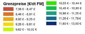 Erst gekoppelte Transferzahlungen von mindestens 230 /ha sowie Preise von mindestens 80 /t FM beziehungsweise 114 /t TM führen in den Simulationsrechnungen zu nennenswerten Anbauflächen.