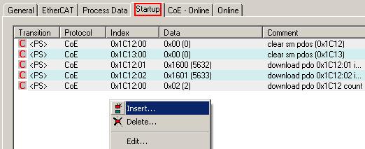 Inbetriebnahme und Konfiguration StartUP-Liste Hinweis StartUP-Liste Veränderungen im lokalen CoE-Verzeichnis der Klemme gehen im Austauschfall mit der alten Klemme verloren.