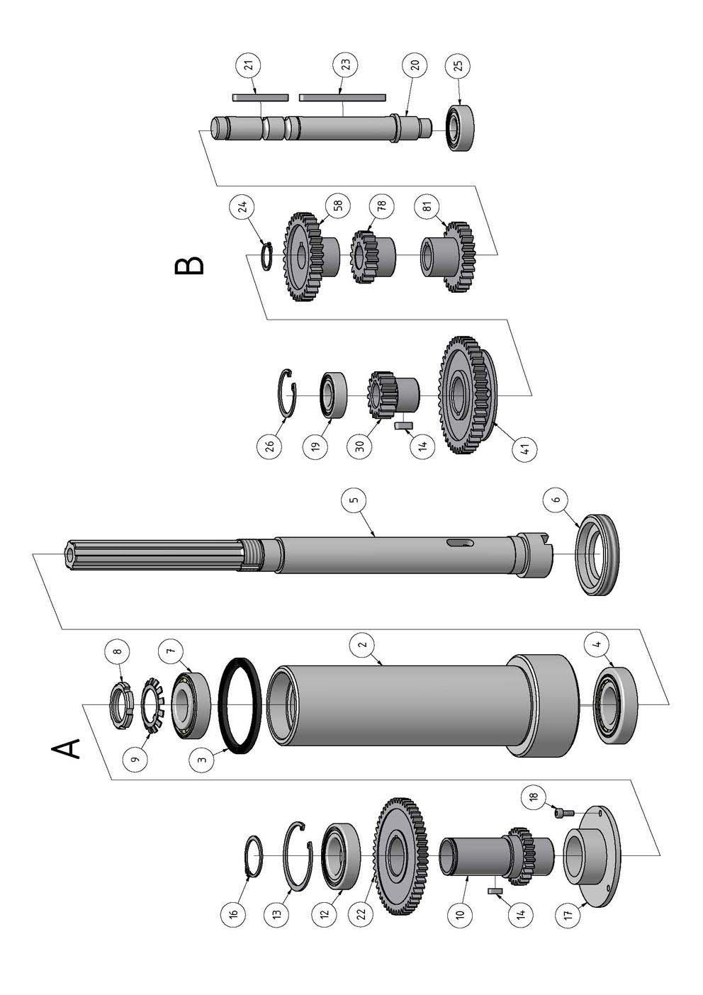 Ersatzteile - Spare parts - B40E, B40PTE, B40BE 7.